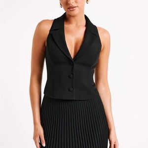 Meshki Mura Suiting Vest - Black